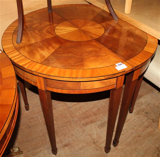 Satinwood circular dining table